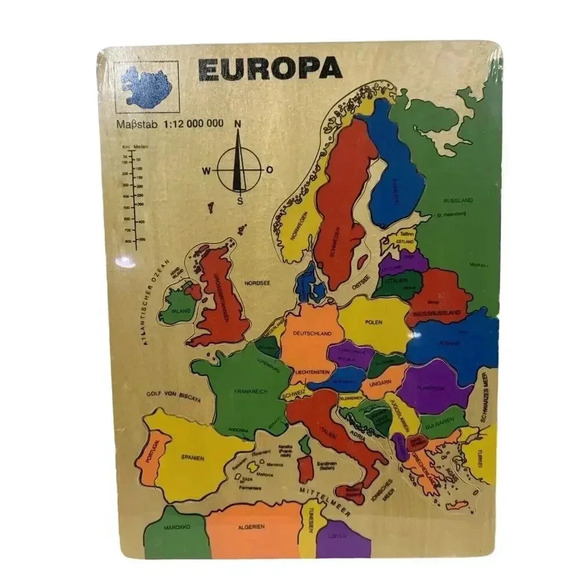 EUROPA wooden Puzzle NEW Unopened‎ Vintage - Picture 1 of 3